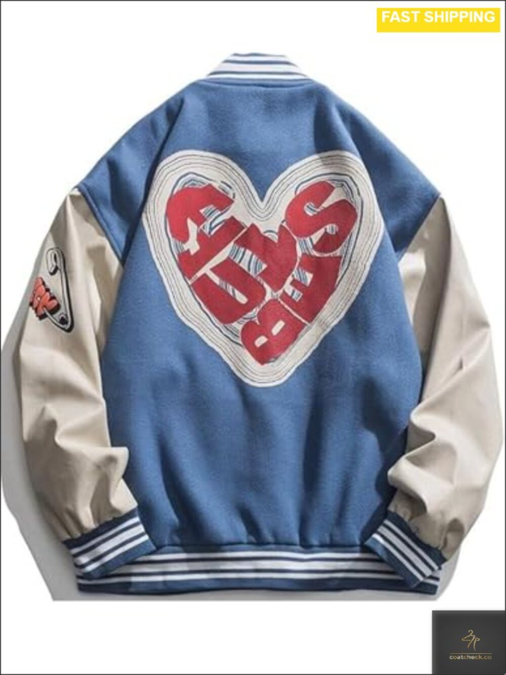 Mens Varsity Baseball Jacket Letterman Streetwear with Pockets